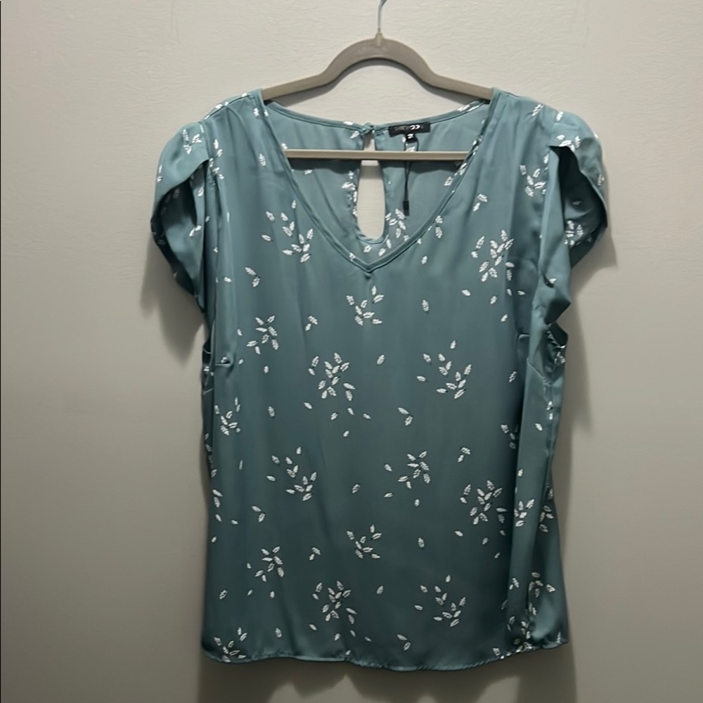 Floral Teal Blouse